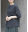 FORK&SPOON　ハイツイストコットンギャザースリーブTシャツ