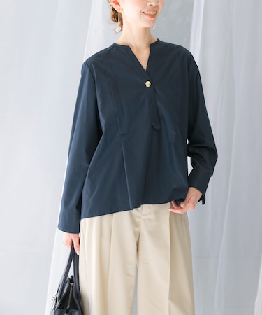 ウォッシャブルデザインシャツブラウス