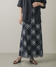 シアーチェックスカート
