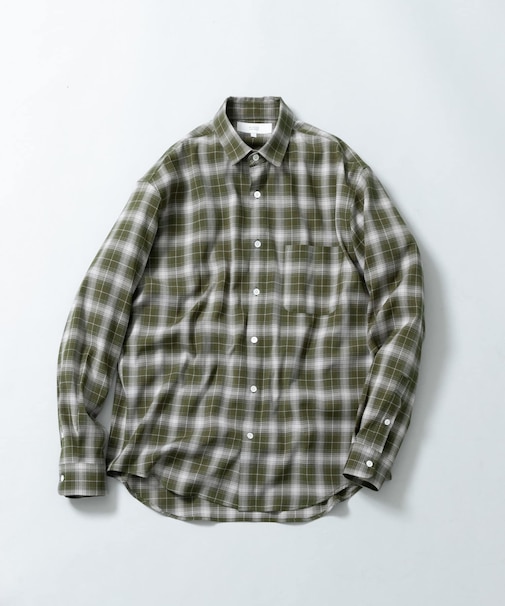 『WEB限定』オンブレチェックリラックスシャツ