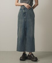 アシメベルトデニムスカート