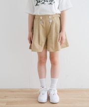 『WEB／一部店舗限定サイズ』フロントボタンキュロットパンツ(KIDS)