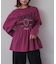 シャーリンググラフィックロングスリーブTシャツ