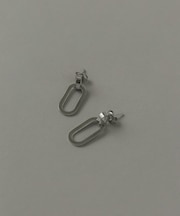 ステンレスダブルオーバルピアス
