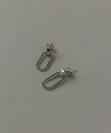 ステンレスダブルオーバルピアス