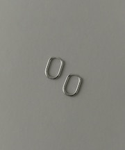 ステンレスオーバルワンタッチフープピアス