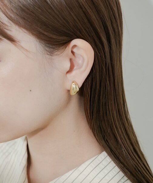 メタルプックリフロントイヤリング