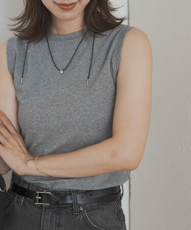 クリアフライスノースリーブプルオーバー