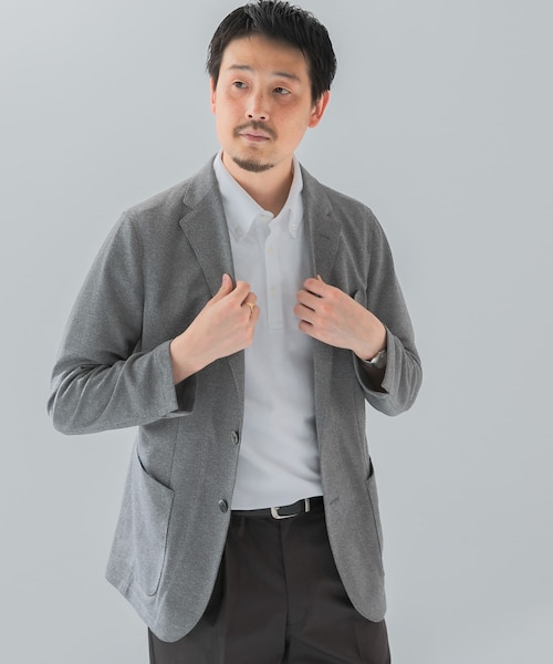 【KHAKI】『イージーケア/防シワ/速乾』LIFE STYLE TAILOR メランジニットイージーJK URBAN RESEARCH DOORS｜『イージーケア/防シワ/速乾』LIFE STYLE
