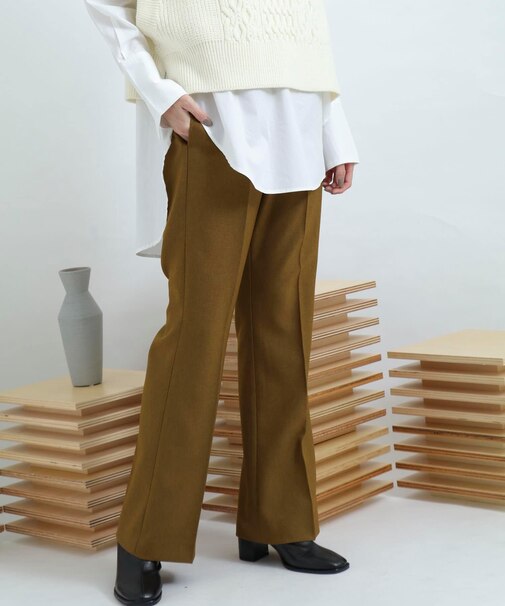 ウールライクキックフレアパンツ