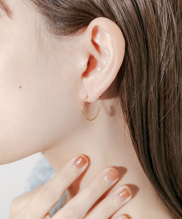 ステンレスキリカエフープピアス