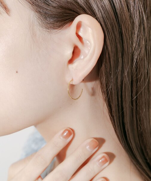 ステンレスキリカエフープピアス