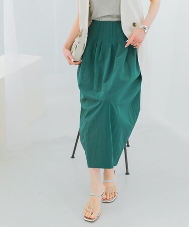 撥水UVピンタックコクーンスカート