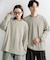 ワッフルボーダーロングTシャツ