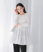 normment　COTTON VOIL TIERED TUNIC