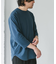 ポンチ8分袖ラウンドヘムTシャツ