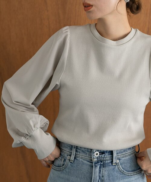 WEB限定』パフスリーブコンビプルオーバー｜アーバンリサーチの