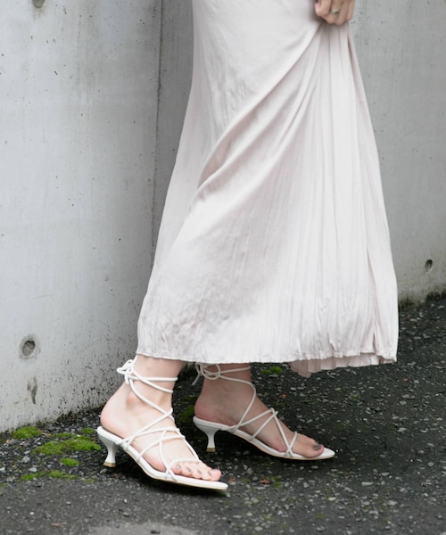 SOFIE Ｄ’HOORE/【美品】ホワイト レースアップミュール 素敵です SOFIE D'HOORE/【美品】ホワイト レースアップミュール 素敵