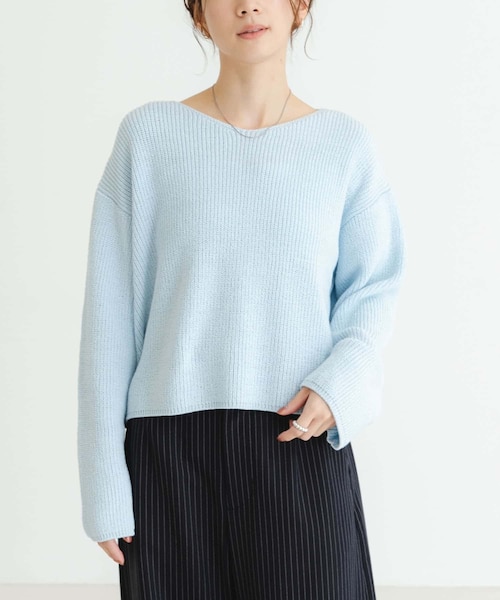 バイカラー ニットチュニック｜コムサの通販｜&mall（アンドモール