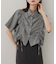 クロップドシャーリングシャツ(半袖)