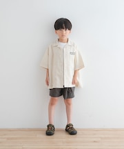 『WEB/一部店舗限定サイズ』ロゴ刺繍ストライプシャツ(KIDS)