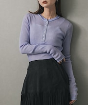 シアーヘンリーネックセーター