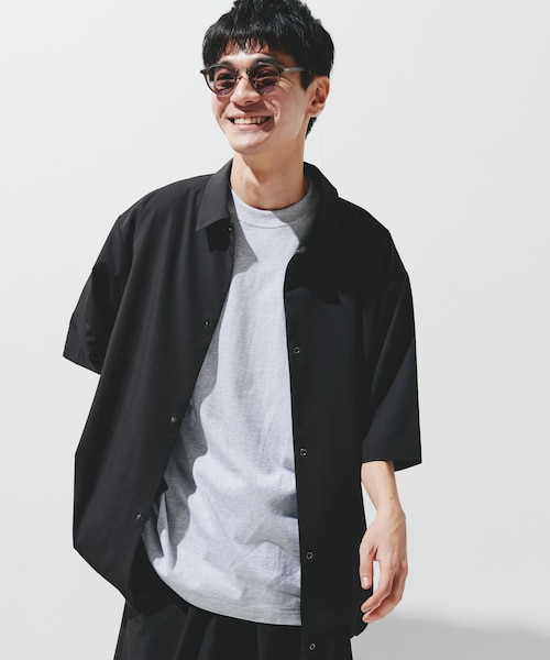 仁村紗和さん着用』『UR TECH』サマシェア シャツカーディガン