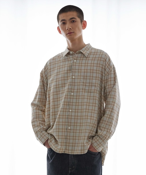 new basic トーマスメイソンオーバーネルシャツ