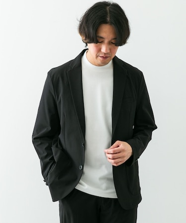 『イージーケア』LIFE STYLE TAILOR　リップストップナイロンストレッチジャケット