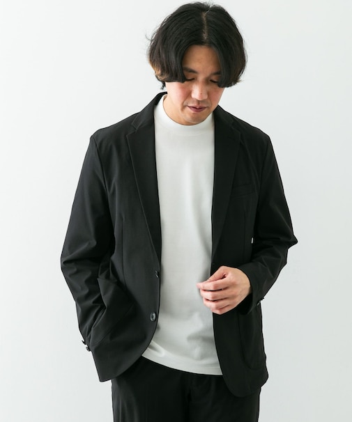 『イージーケア』LIFE STYLE TAILOR　リップストップナイロンストレッチジャケット