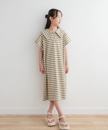 『WEB／一部店舗限定サイズ』セーラーカラーカットワンピース(KIDS)