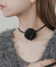 ローズレースチョーカーネックレス