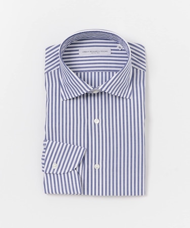 『イージーケア』LIFE STYLE TAILOR　セミワイドストライプシャツ