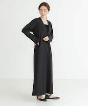 new basic　深Vネックワンピース