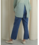 バックスリットストレートワイドパンツ