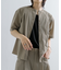 Uiscel　4WAYストレッチタックノーカラーシャツ5分袖