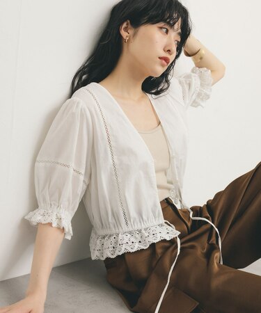 2WAYコンパクトレースブラウス