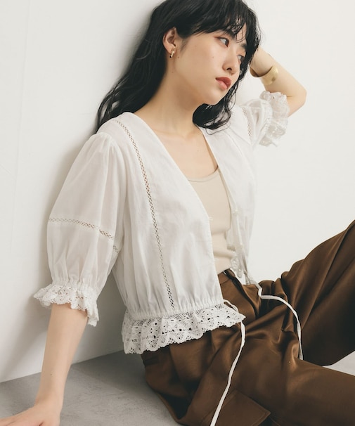 2WAYコンパクトレースブラウス