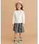 FORK&SPOON　コットンリネンチェックスカート(KIDS)