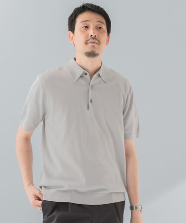 『UR TECH ひやサラクール』『接触冷感/UVカット』 ニットポロシャツ