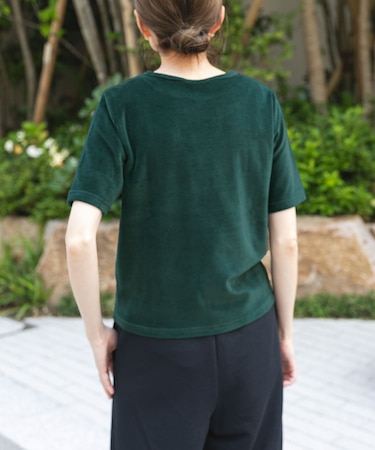 FORK&SPOON　ベロアショートスリーブTシャツ