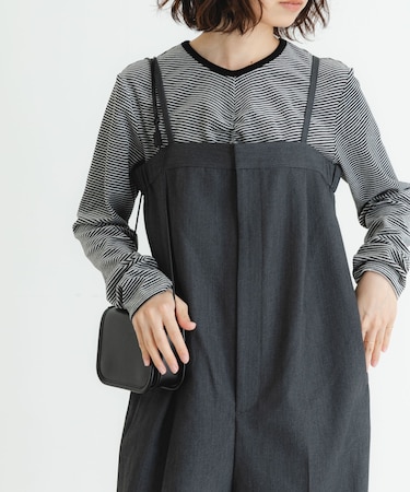 『MADE IN JAPAN』ベロアボーダーシャーリングカットソー
