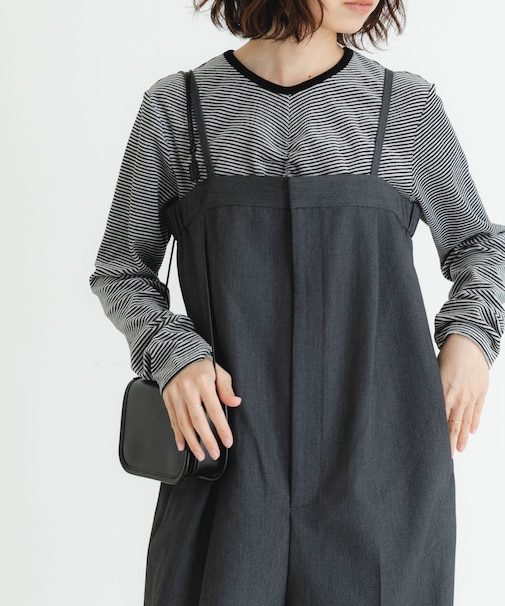 『MADE IN JAPAN』ベロアボーダーシャーリングカットソー