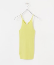 w cashmere　fine ribbed camisole
