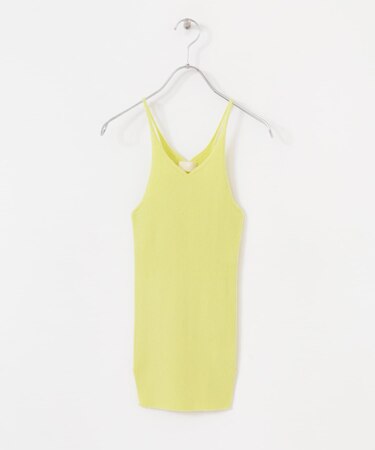 w cashmere　fine ribbed camisole