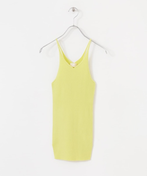 w cashmere　fine ribbed camisole