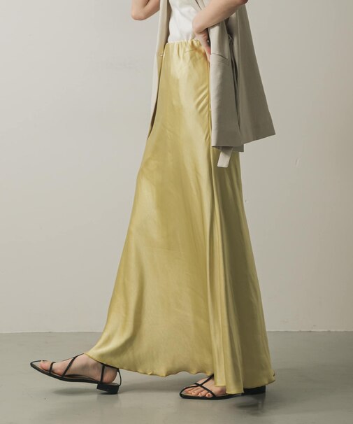 『一部WEB限定カラー』ナローサテンスカート