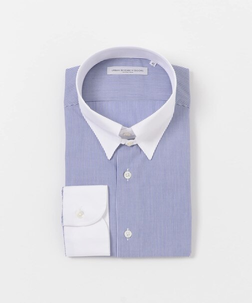 『イージーケア』LIFE STYLE TAILOR タブカラークレリックシャツ