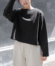 FORK&SPOON　クロップドボートネックカットソー