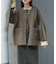 バイカラーニットコート